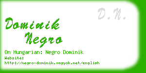 dominik negro business card